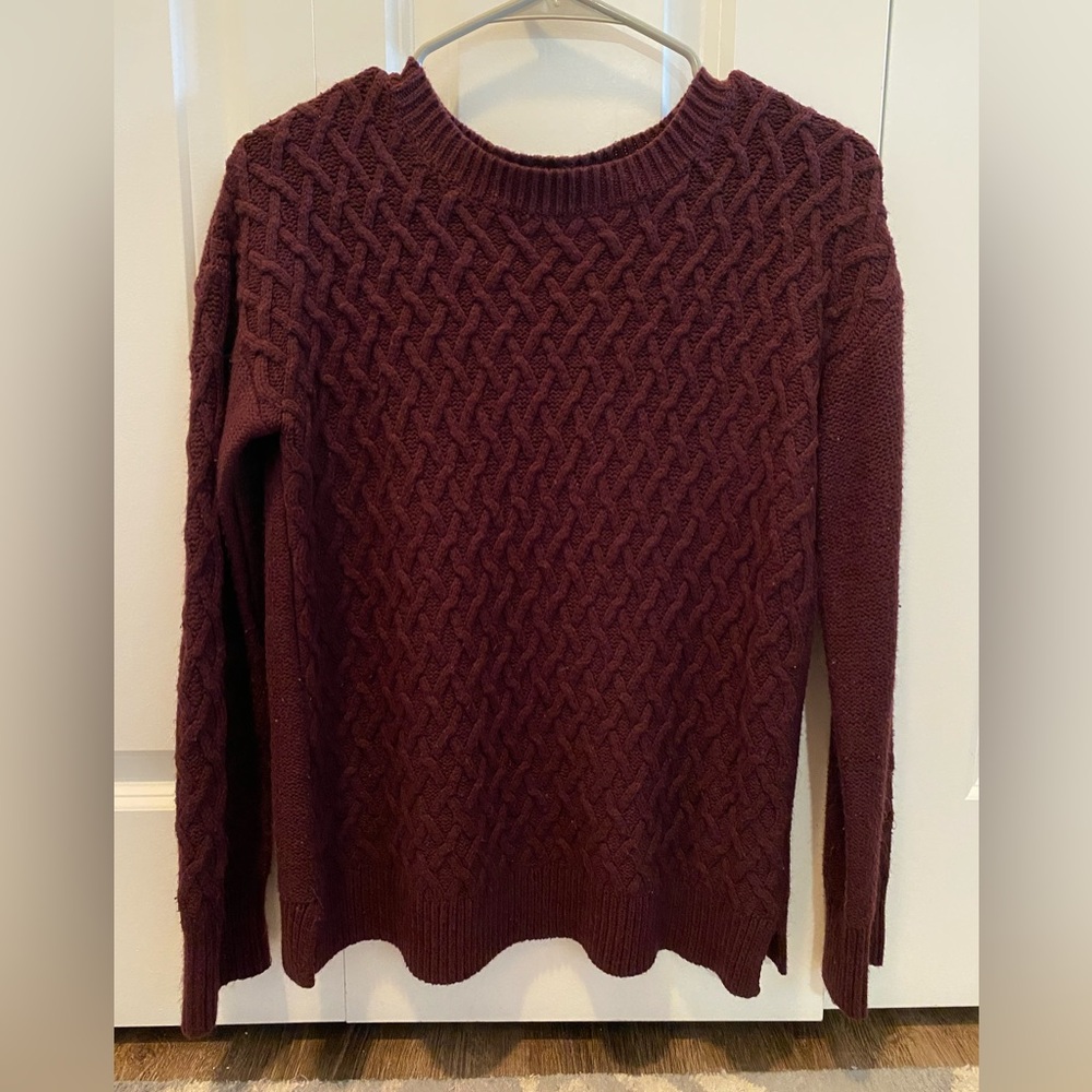 St. John's Bay Maroon Cable Knit Sweater